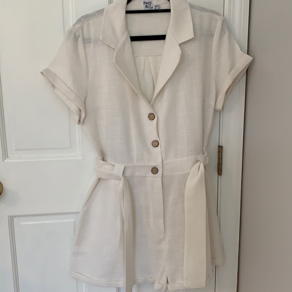 White utility romper